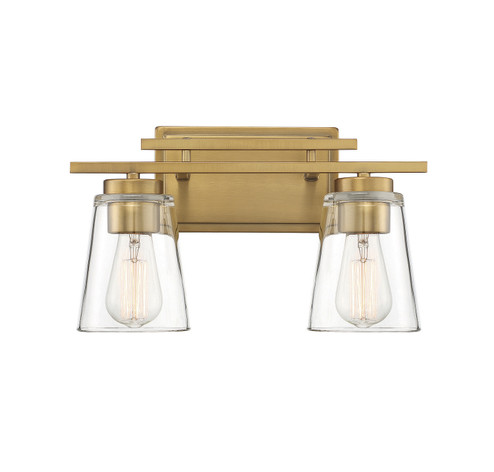 Calhoun Two Light Bath Bar in Warm Brass (51|810202322)