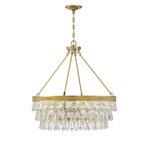 Windham Six Light Pendant in Warm Brass (51|787016322)