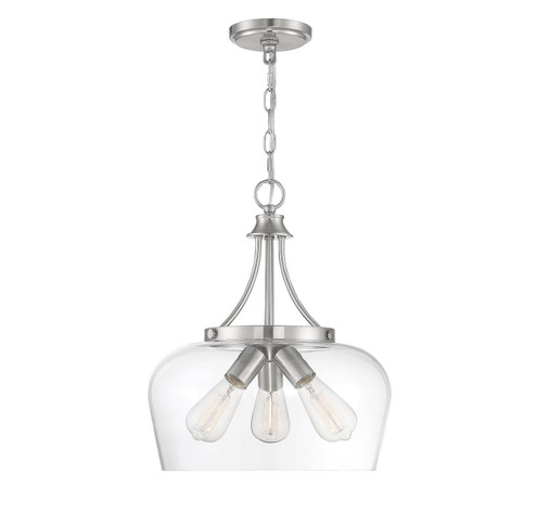 Octave Three Light Pendant in Satin Nickel (51|740343SN)