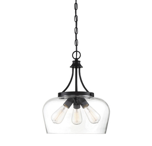 Octave Three Light Pendant in Black (51|740343BK)