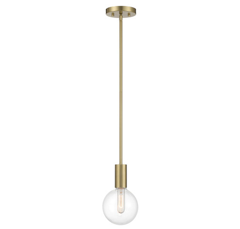 Wright One Light Mini Pendant in Warm Brass (51|730751322)