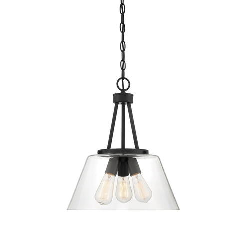 Calhoun Three Light Pendant in Matte Black (51|71025389)