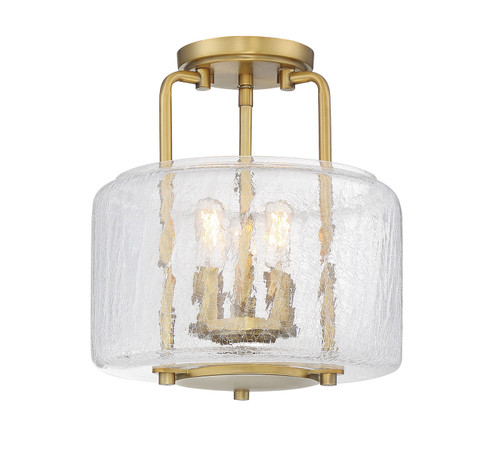 Avalon Three Light Semi-Flush Mount in Warm Brass (51|677903322)