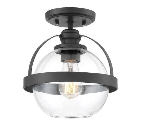 Pendleton One Light Semi-Flush Mount in Matte Black (51|67200189)