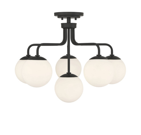 Marco Six Light Semi-Flush Mount in Matte Black (51|61950689)