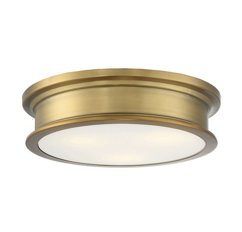 Watkins Three Light Flush Mount in Warm Brass (51|613316322)