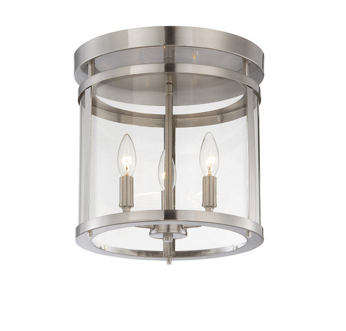 Penrose Three Light Semi-Flush Mount in Satin Nickel (51|610433SN)