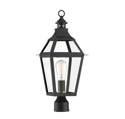 Jackson One Light Post Lantern in Black with Gold Highlights (51|5724153)