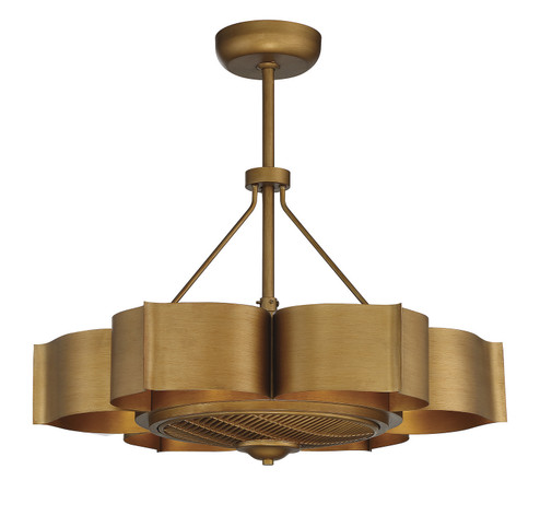 Stockholm Six Light Fan D'lier in Gold Patina (51|39FD12554)