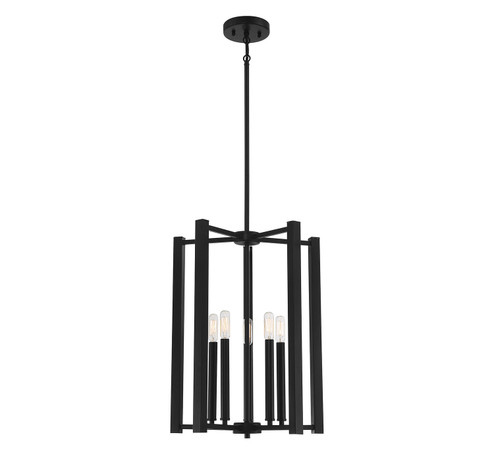 Benson Five Light Pendant in Matte Black (51|37701589)