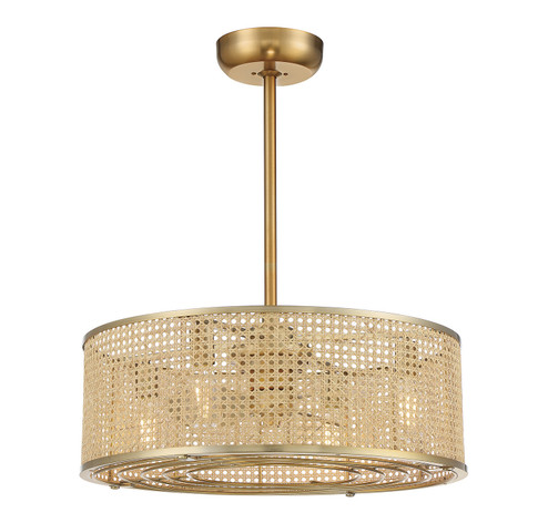 Astoria Four Light Fan D'lier in Warm Brass (51|25FD1650322)