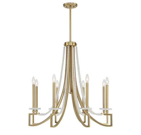 Helen Eight Light Chandelier in Warm Brass (51|188048322)