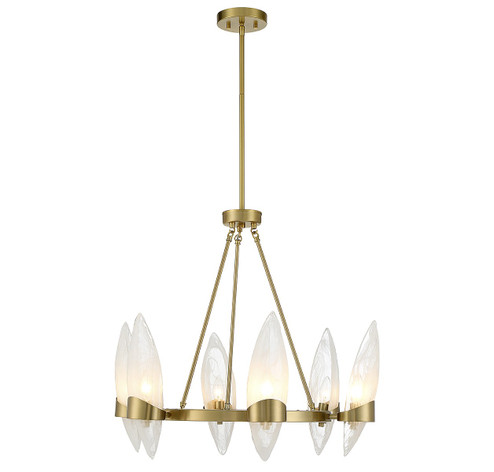 Nouvel Six Light Chandelier in Warm Brass (51|155006322)