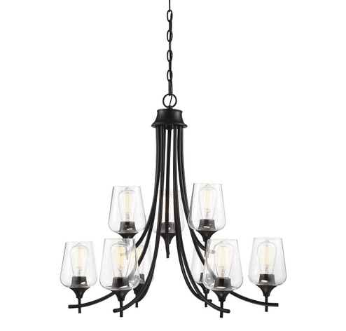 Octave Nine Light Chandelier in Black (51|140339BK)