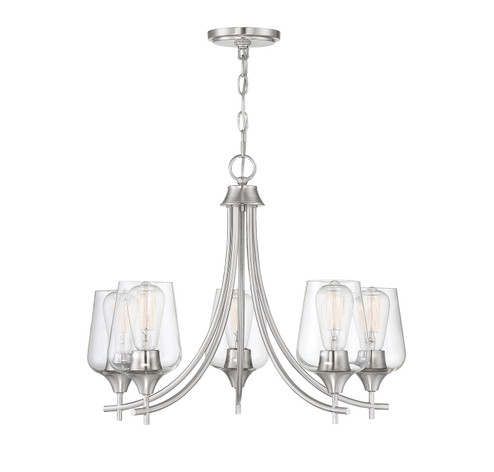 Octave Five Light Chandelier in Satin Nickel (51|140325SN)