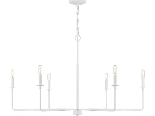 Salerno Six Light Chandelier in Bisque White (51|12221683)