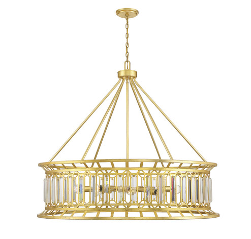 Daintree Ten Light Chandelier in True Gold (51|1194610260)