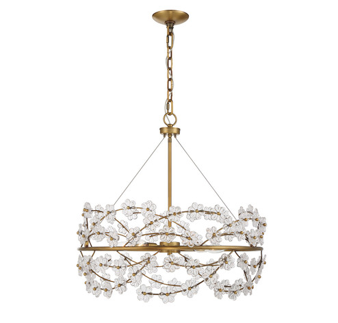 Camille Five Light Chandelier in Warm Brass (51|117275322)