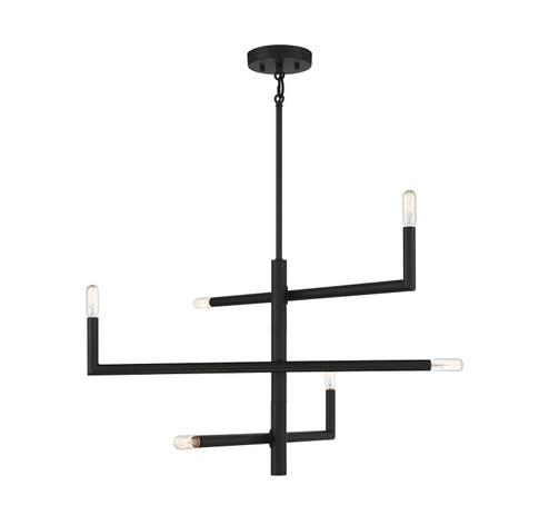 Cristofer Six Light Chandelier in Matte Black (51|11623689)