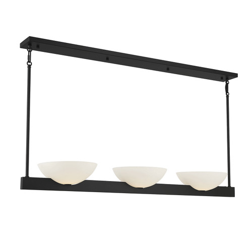 Fallon Three Light Linear Chandelier in Matte Black (51|11614389)
