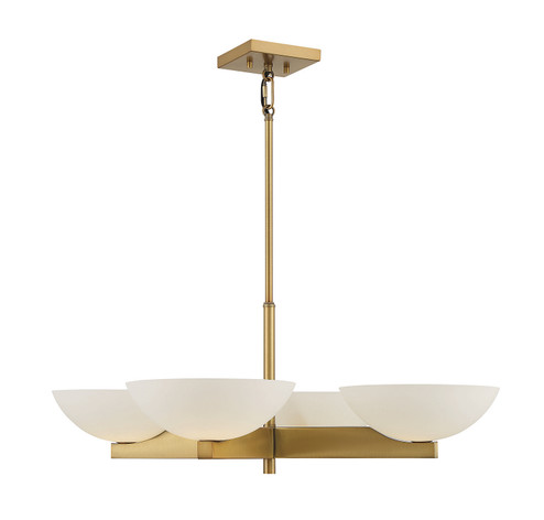 Fallon Four Light Chandelier in Warm Brass (51|116134322)