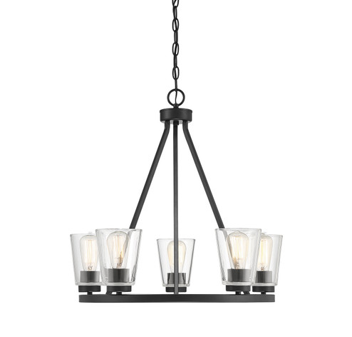 Calhoun Five Light Chandelier in Matte Black (51|11021589)