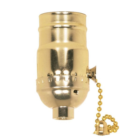 On-Off Pull Chain Socket in Brite Gilt (230|90411)