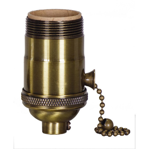 On-Off Pull Chain Socket in Antique Brass (230|802216)
