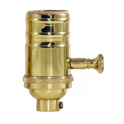 Full Range Turn Knob Dimmer Socket With Removable Knob in Polished Brass (230|801795)