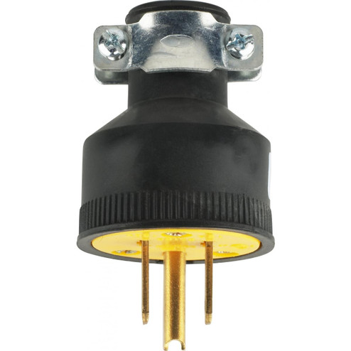 3 Prong Rubber Plug With Metal Grip in Black (230|801688)