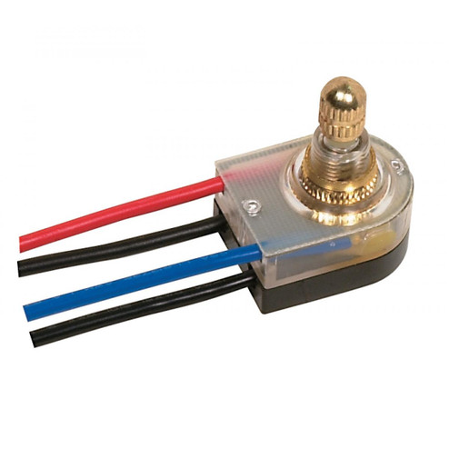 On-Off Lighted Rotary Switch in Brass Plated (230|801359)