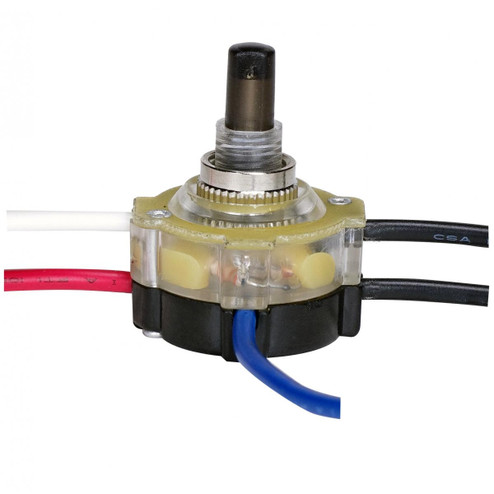 3-Way Lighted Push Switch in Nickel Plated (230|801358)
