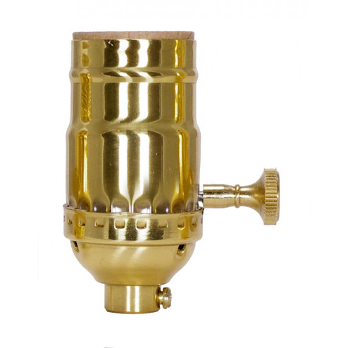 3 Way (2 Circuit) Turn Knob Socket W/Removable Knob in Polished Brass (230|801190)