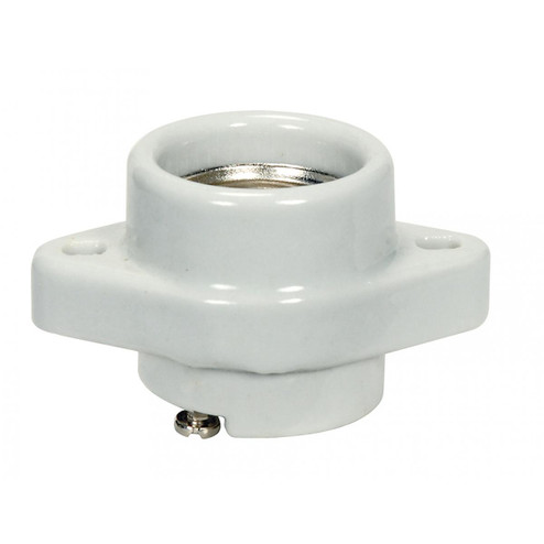 Keyless Porcelain One Piece Sign Socket in White (230|801149)