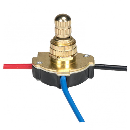 3-Way Metal Rotary Switch in Brass Plated (230|801136)