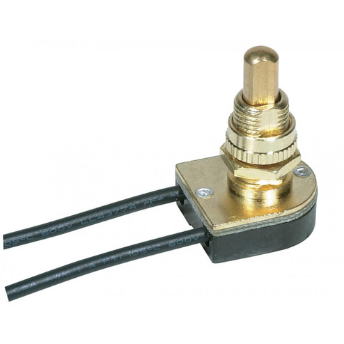On-Off Metal Push Switch in Brass Plated (230|801126)