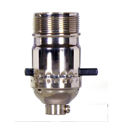 On-Off Push Thru Socket in Polished Nickel (230|801033)
