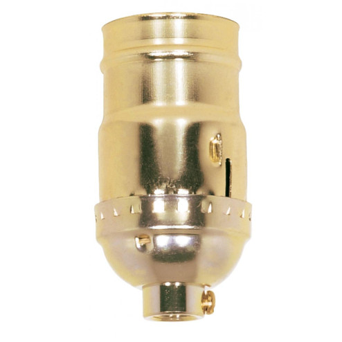 3-Way (2 Circuit) Keyless Socket in Brite Gilt (230|801020)
