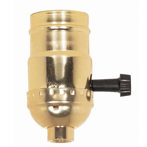On-Off Turn Knob Socket With Removable Knob in Brite Gilt (230|801012)