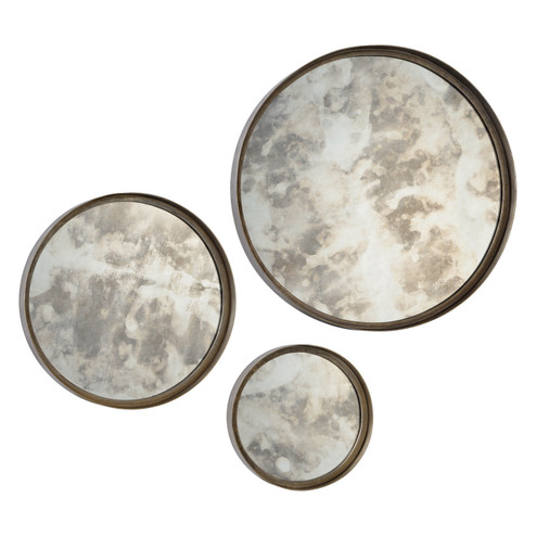 Shire Set Of 3s Mirror in Antique Silver (443|MT1499)