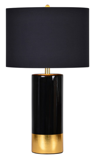The Tuxedo One Light Table Lamp in Black/Gold (443|LPT631)