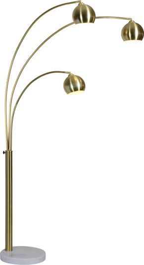 Dorset Three Light Floor Lamp in Satin Brass (443|LPF3072)