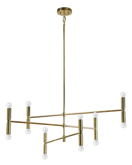 Axis 12 Light Ceiling Fixture in Gold Plated (443|LPC4002)