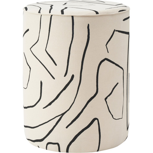 Rachelle Stool in Cream Base/ Black Lines (443|CHA087)