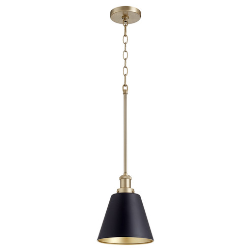 877 Cone Pendants One Light Pendant in Textured Black|Aged Brass (19|8776980)