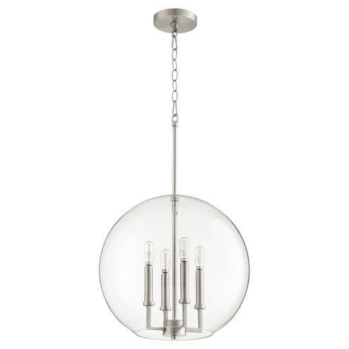 873 Globe Pendants Four Light Pendant in Satin Nickel (19|873465)