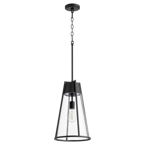 Pylon Pendants One Light Pendant in Textured Black w/ Clear (19|82769)