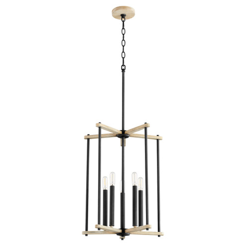 Silva Five Light Entry in Textured Black w/ Weathered Oak Finish (19|8134569)