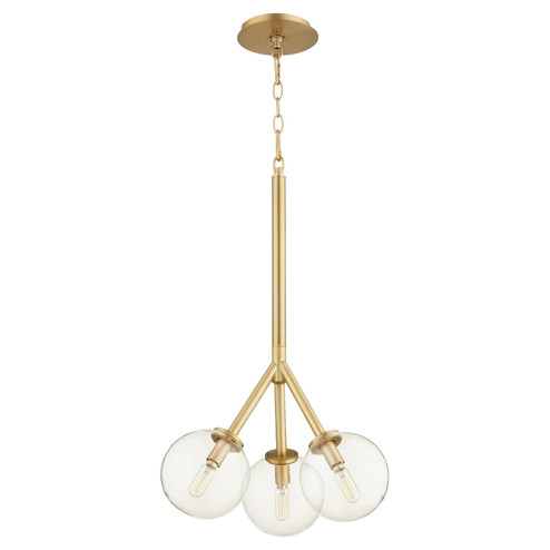 Rovi Three Light Pendant in Aged Brass (19|8132380)