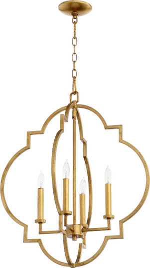 Dublin Four Light Entry Pendant in Gold Leaf (19|6942474)
